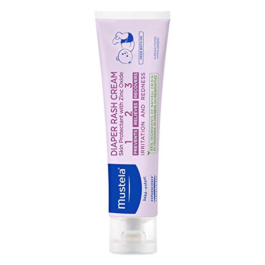 Mustela-Diaper Rash Cream Skin Protectant with Zinc Oxide Fragrance Free  3.8 oz
