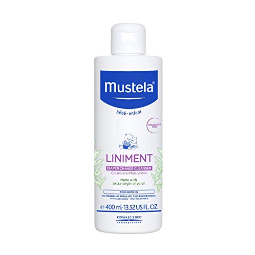Mustela- Liniment, No-Rinse Baby Cleanser for Diaper Change 13.52 Fl. Oz