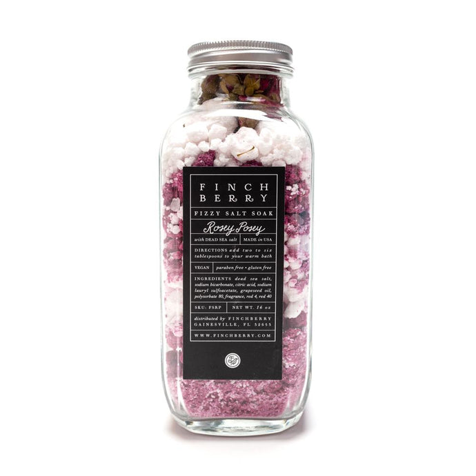 Rosey Posey Fizzy Salt Soak By Finchberry