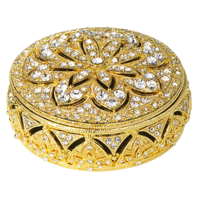 Gold Windsor Round Box By Olivia Riegel