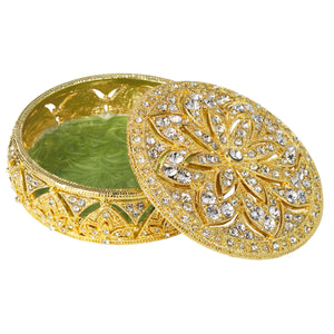 Gold Windsor Round Box By Olivia Riegel