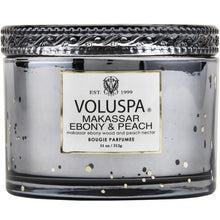 Load image into Gallery viewer, Voluspa Makassar Ebony &amp; Peach Candle