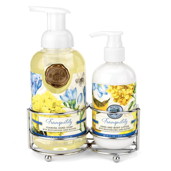 Michel Design Works Foaming Hand Soap and Lotion Caddy Gift Set, Tranquility