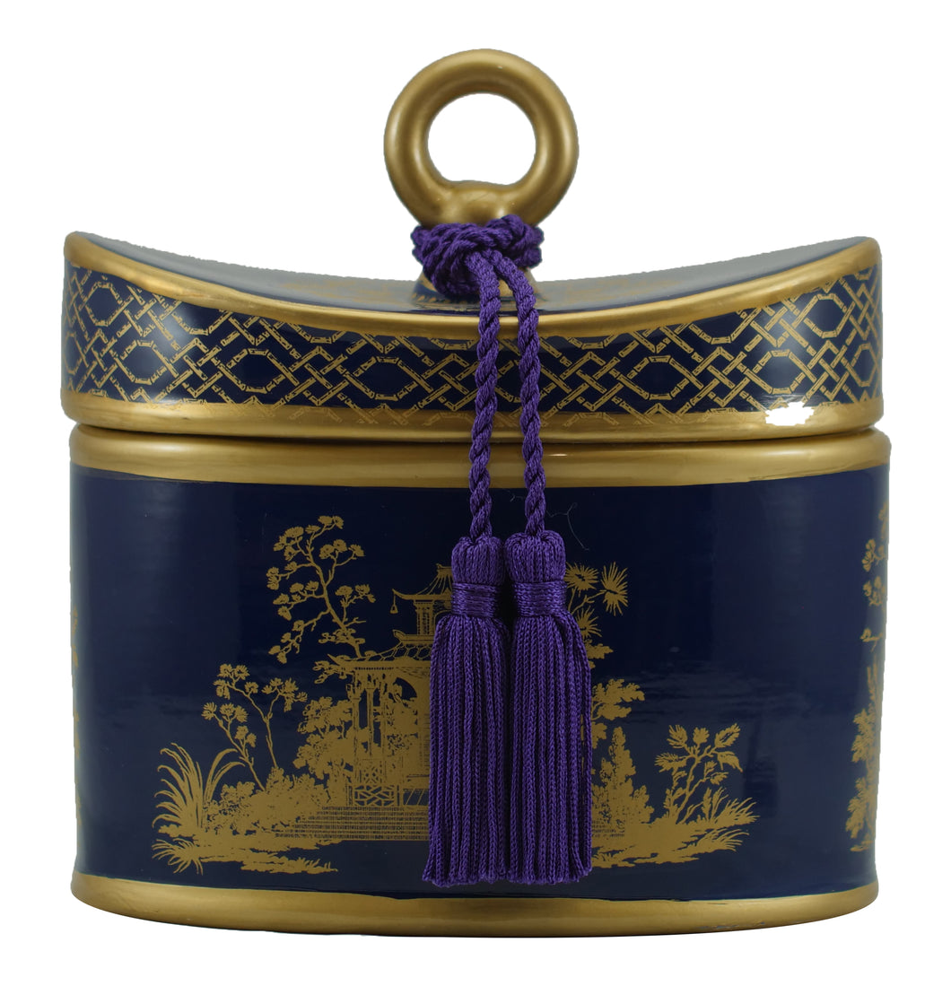 Seda France Lavande Provencale Classic Toile Ceramic Two-Wick Candle 22 oz