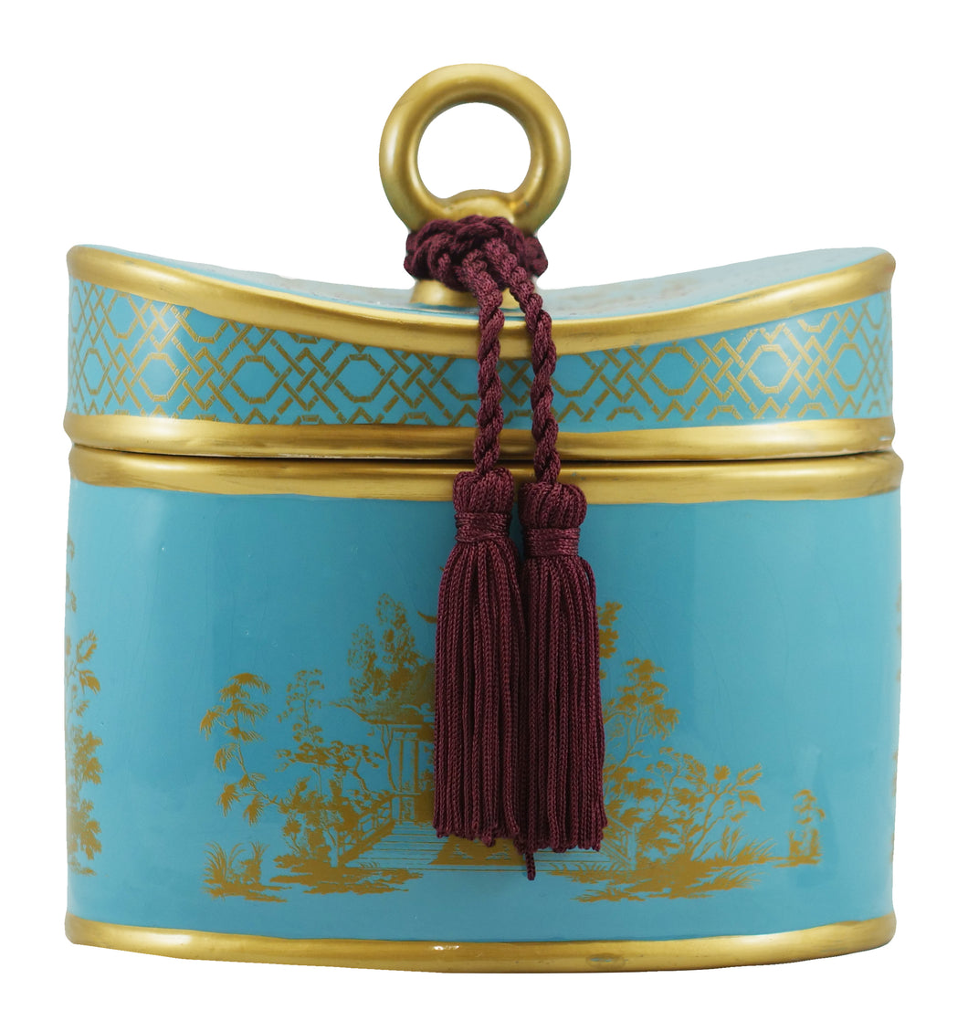 Seda France Imperial Blossom Jardins Classic Toile Mini Pagoda Box Candle 22 oz