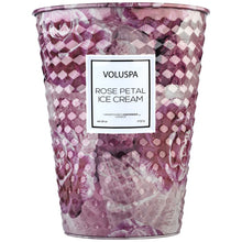Load image into Gallery viewer, Voluspa Rose Petal Ice Cream Tin Candle