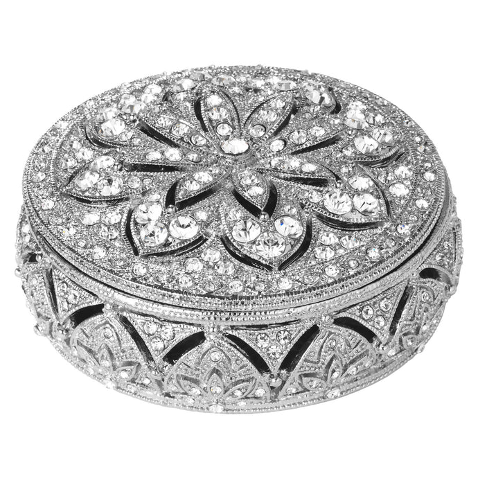 Silver Windsor Round Box By Olivia Riegel