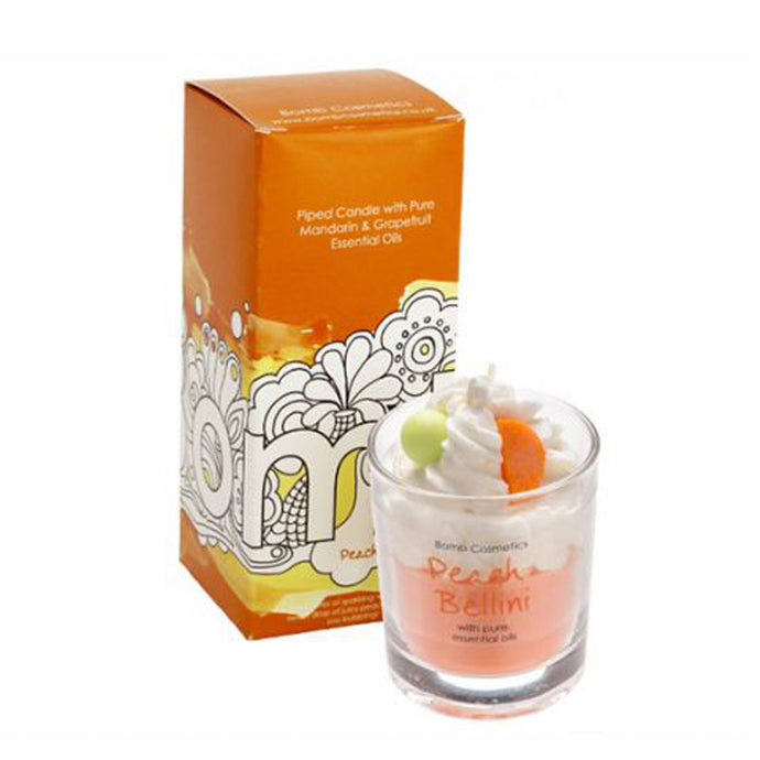 Bomb Cosmetics Peach Bellina Piped Candle