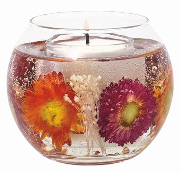 Stoneglow Dahlia Natural Wax Fishbowl Refillable Scented Jar Candle