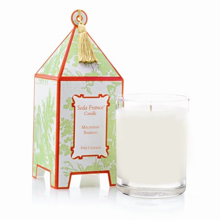 Seda France Malaysian Bamboo Classic Toile Mini Pagoda Box Candle 2oz