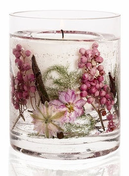 Stoneglow Pink Pepper Flowers  Natures Gift Scented Natural Wax Botanical Candle