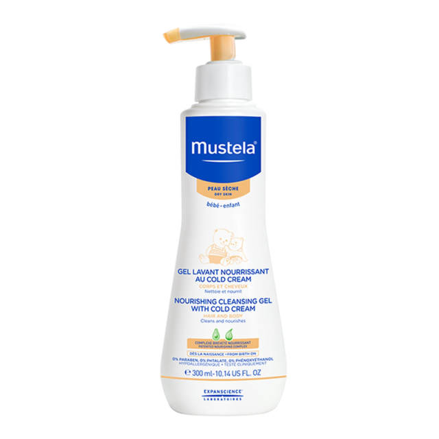 Mustela - Nourishing Cleansing Body Gel with Cold Cream for Dry Skin, 10.14 fl.